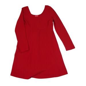 New Recruit Maternity Tunic/Dress Women Large Long Sleeve Pullover‎ Red USA